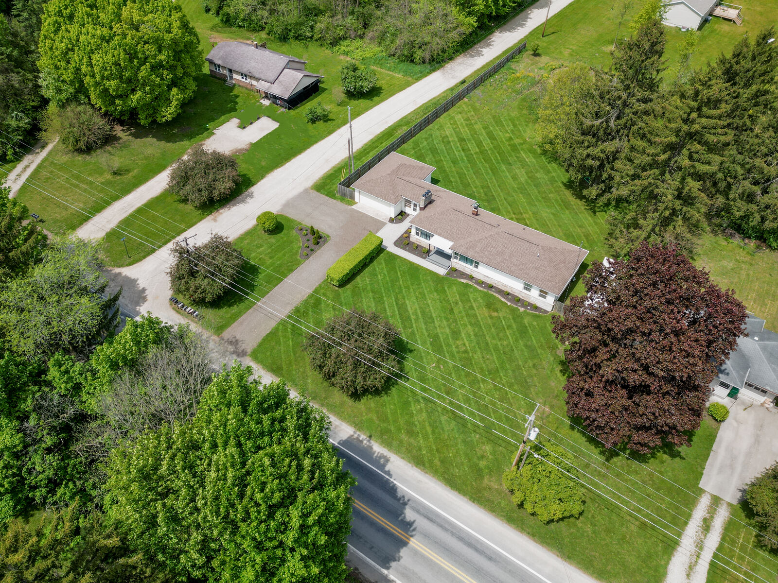Aerial photo before property lines added